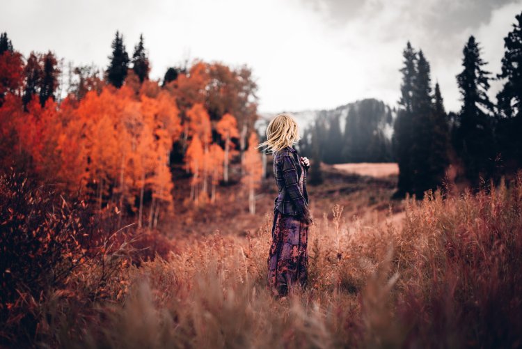 Фотосессия в поле осень