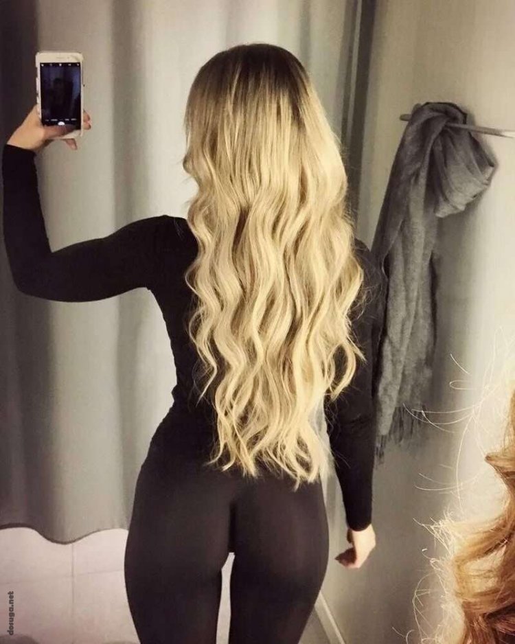 Светлые волосы до попы