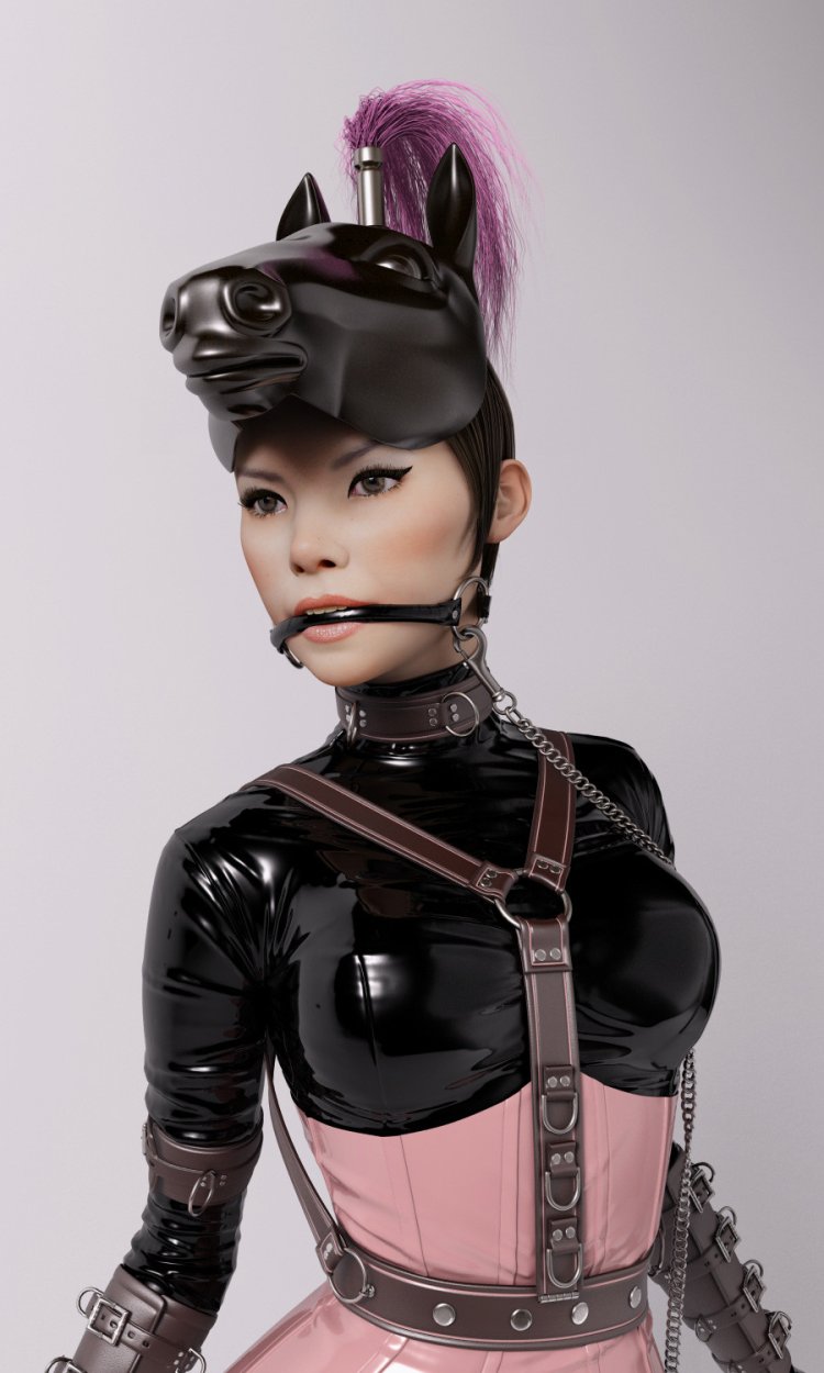 Латексное платье и наручники