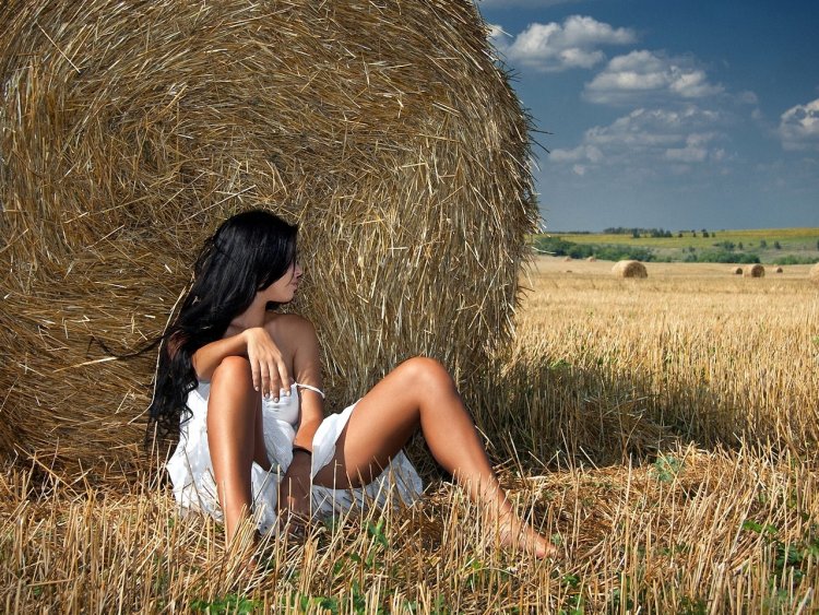 Фотосессия на сеновале