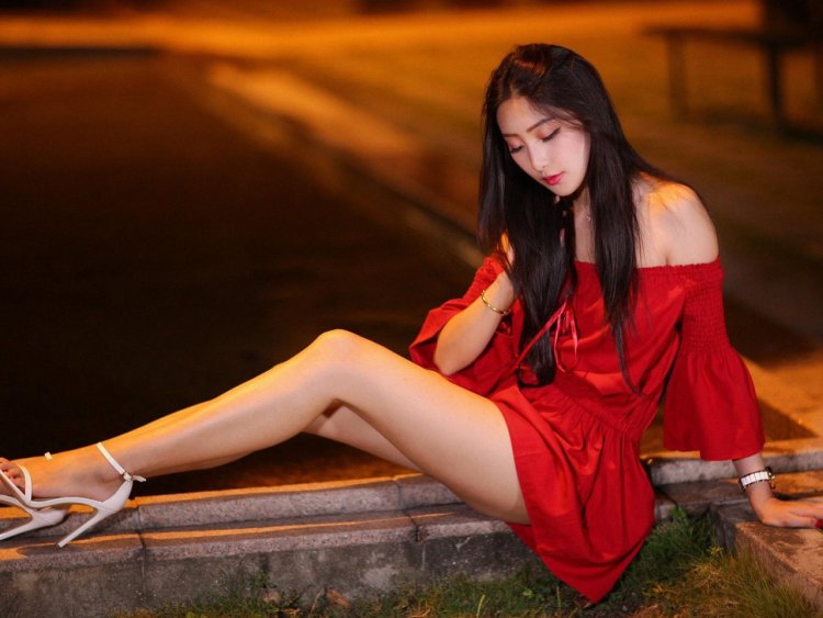 Селфи в красивом платье