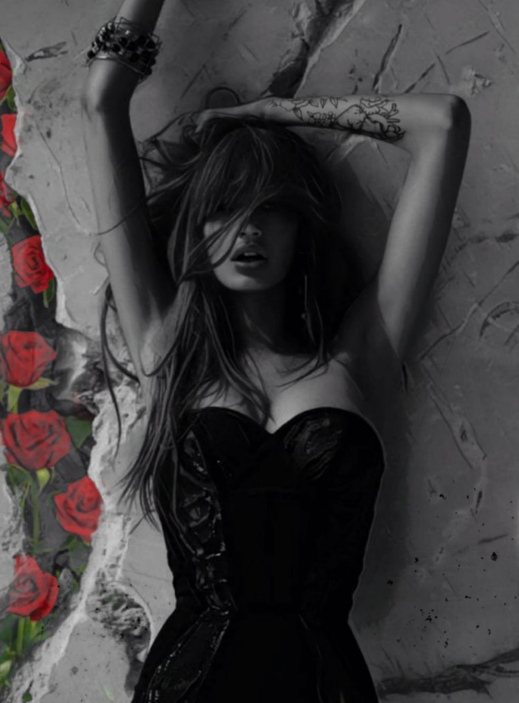 Фотосессия черно белая девушки