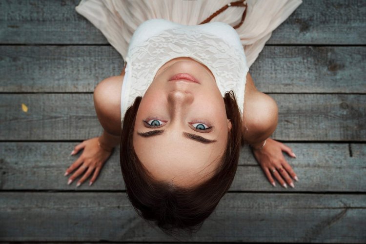 Девушка вид сверху