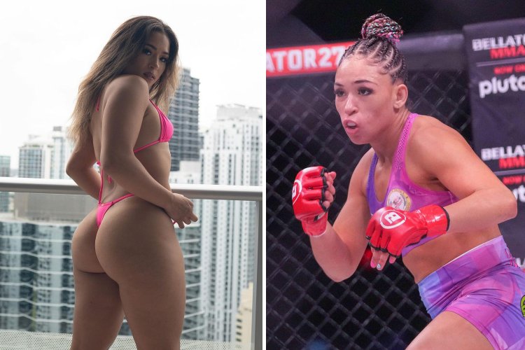 Девушка показывает свою грудь