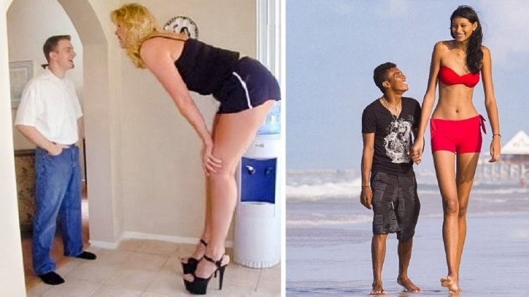 Высокий парень и низкая девушка