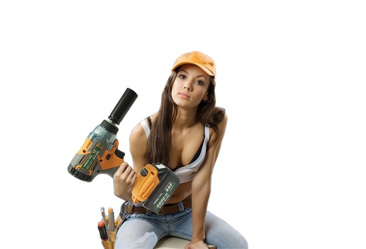 Девушка с шуруповертом секси