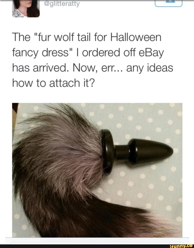 Анальная пробка с рыжим лисьим хвостом