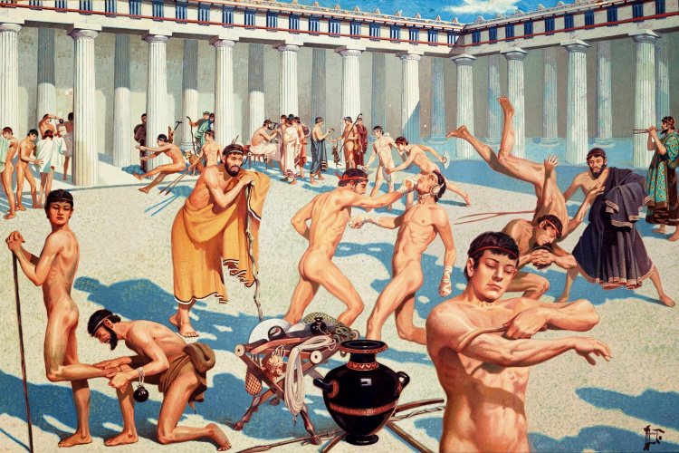 Фрески древняя Греция Пан Кентавр