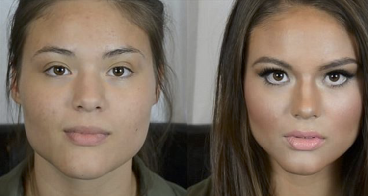 Густые брови у девушки