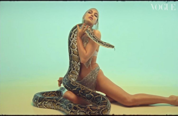 Ирина Шейк со змеей