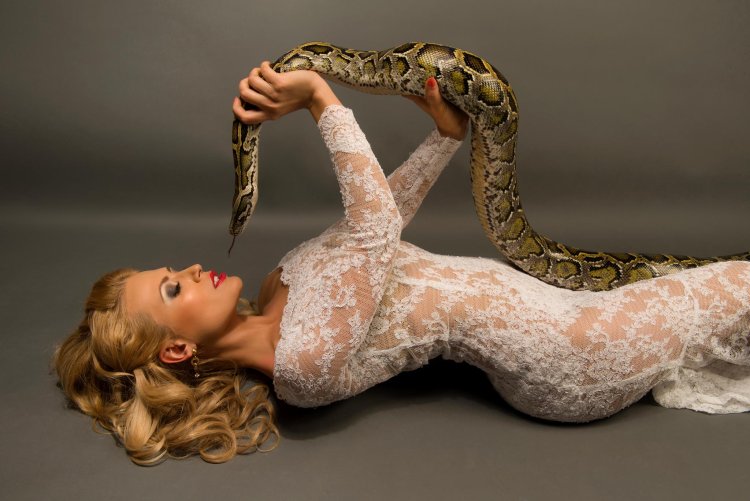 Змея блондинка