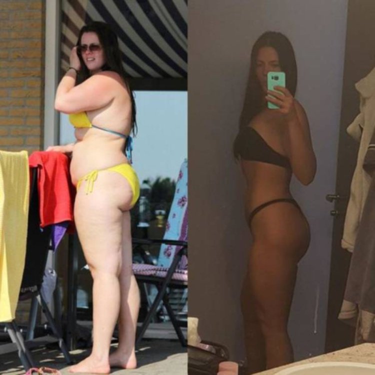 До и после похудения девушки