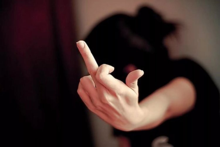 Средний палец селфи