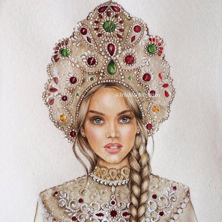 Девушка в кокошнике