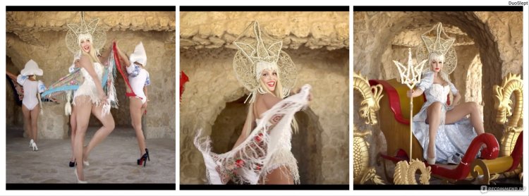 Девушка в кокошники и коротком платье