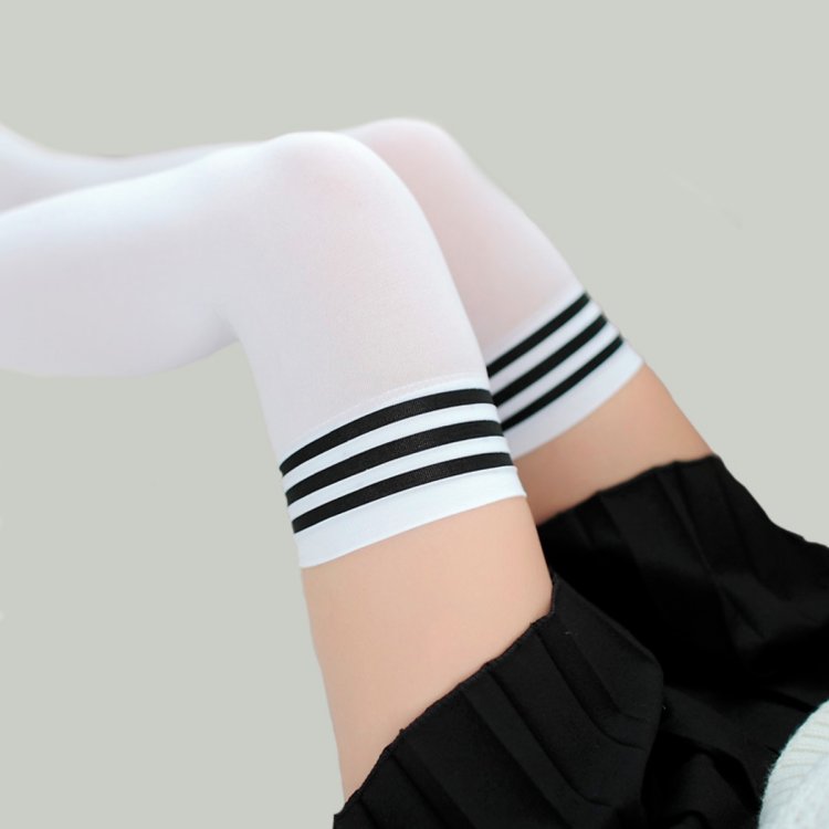 Гольфы капроновые женские полосатые