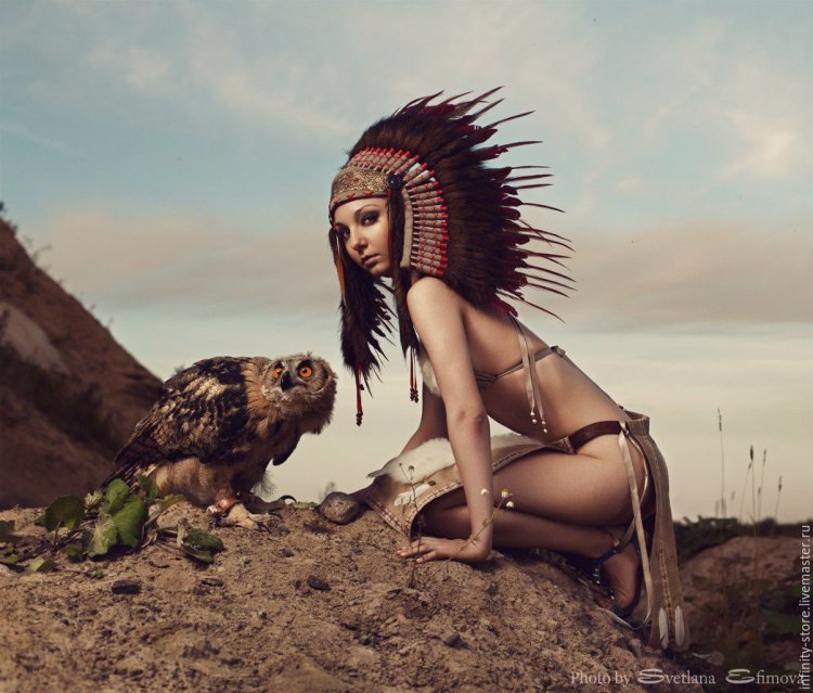 Фотосессия индейцы девушка