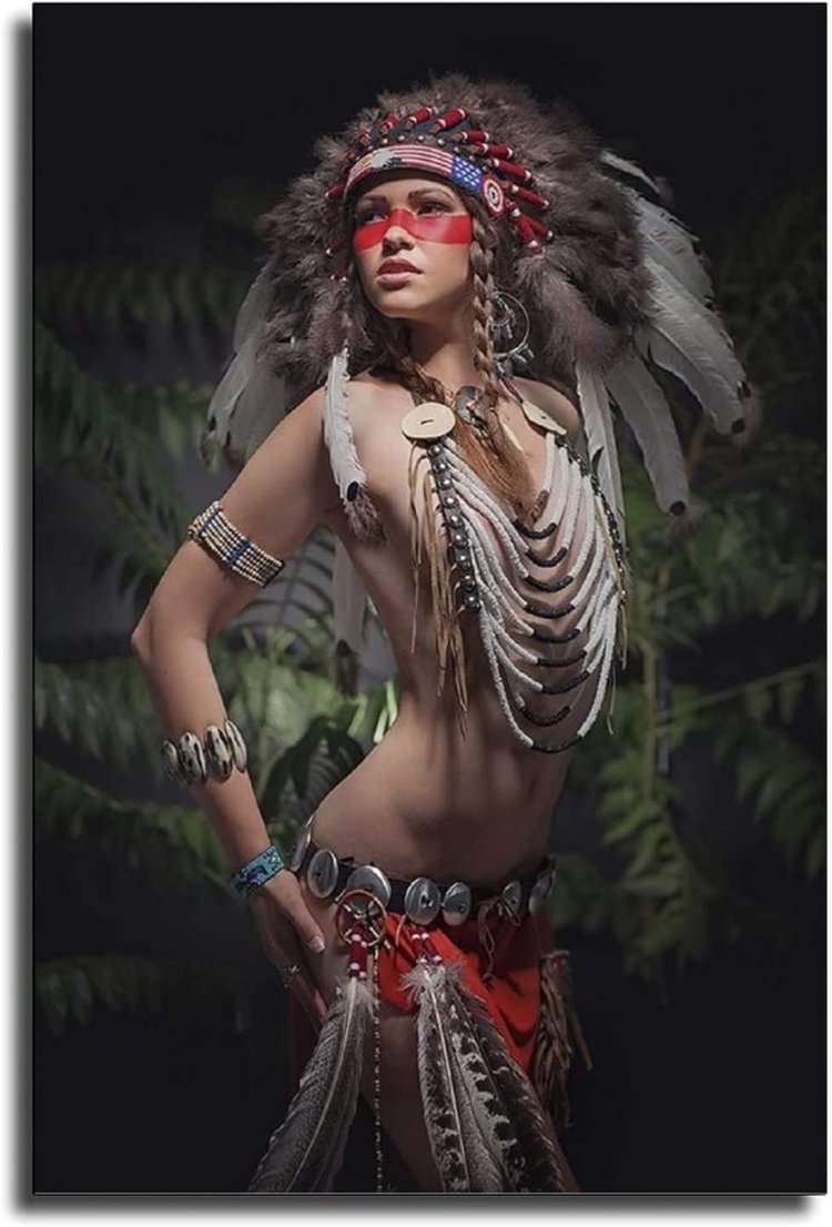 Актриса в индейском наряде