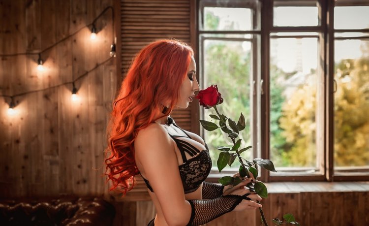 Длинные рыжие волосы