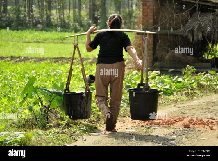 Садовая фигура девочка с коромыслом