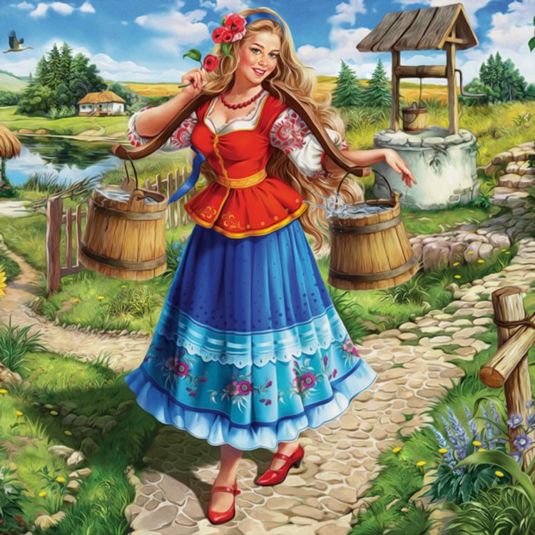 Женщина с коромыслом