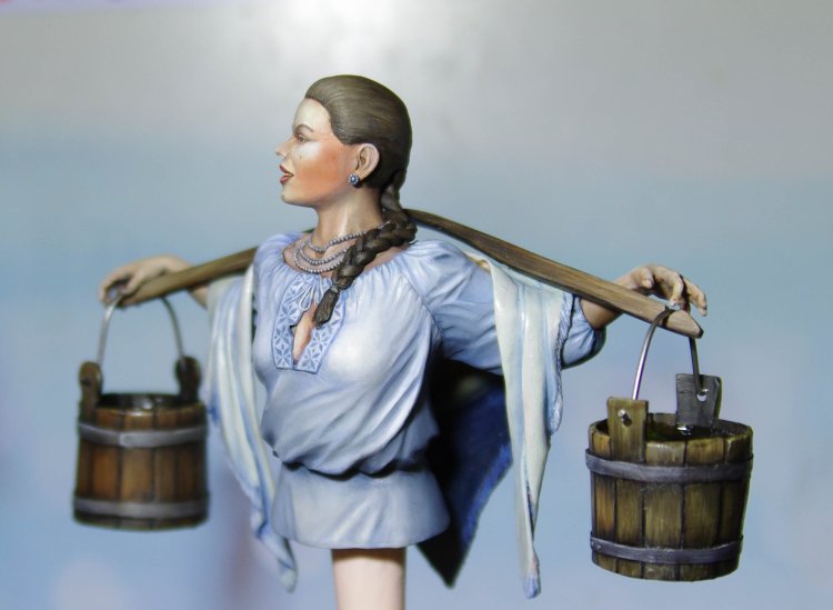 Коромысло с ведрами