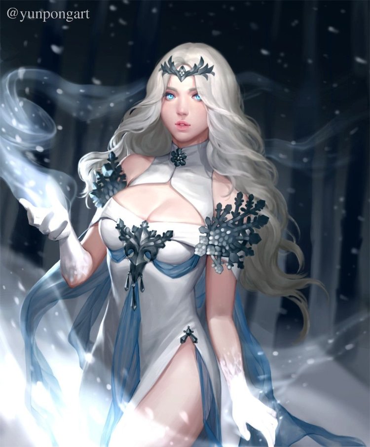 Ледяная девушка фэнтези