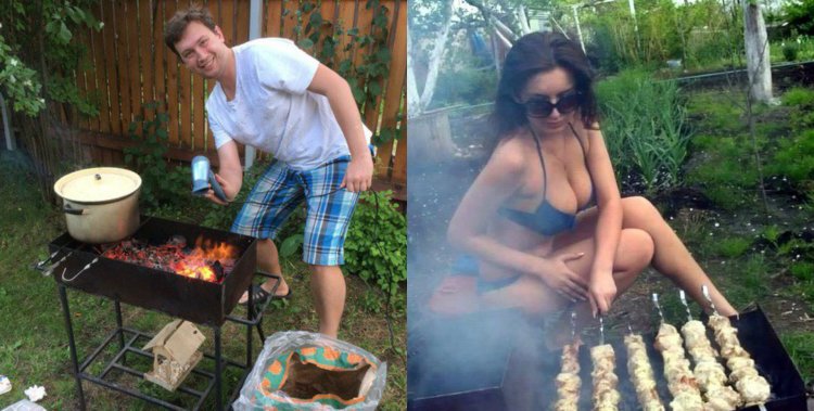 Девчонки на шашлыках