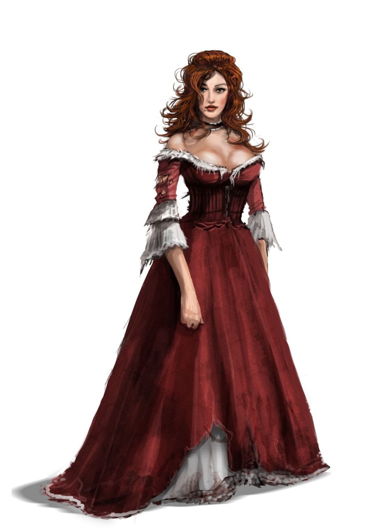 Женщина в платье фэнтези