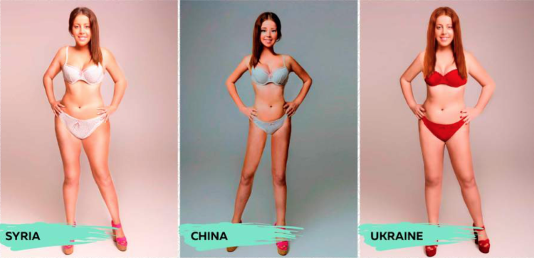 Худая фигура девушки