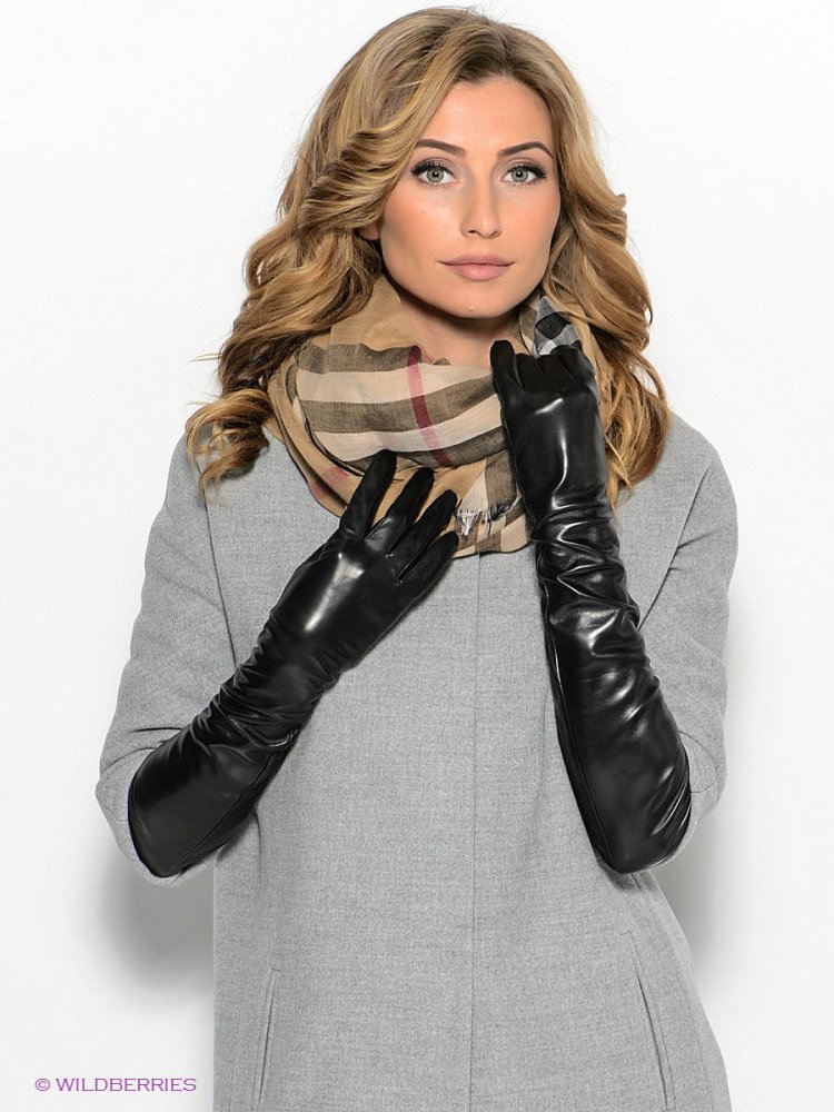 Элегантные кожаные перчатки