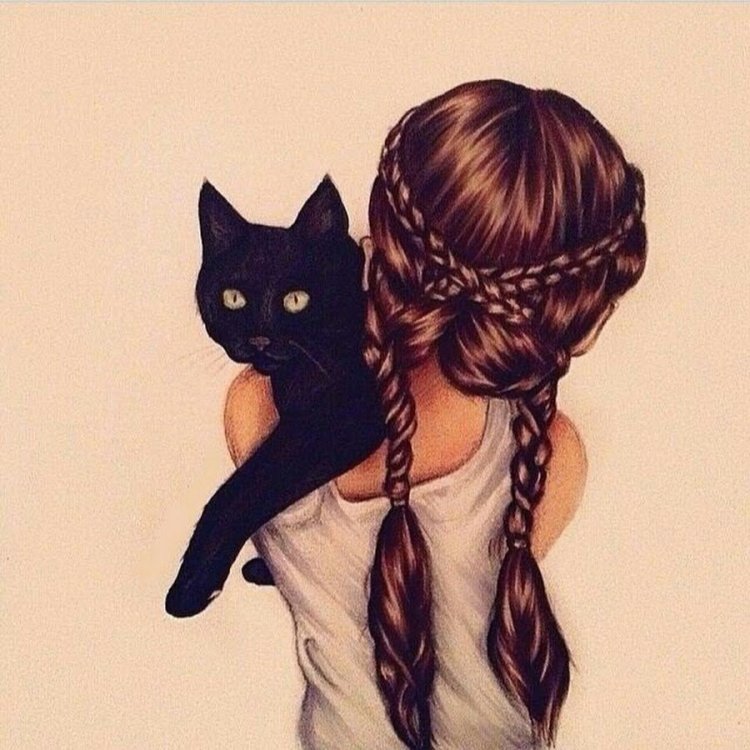 Кошки  девушки