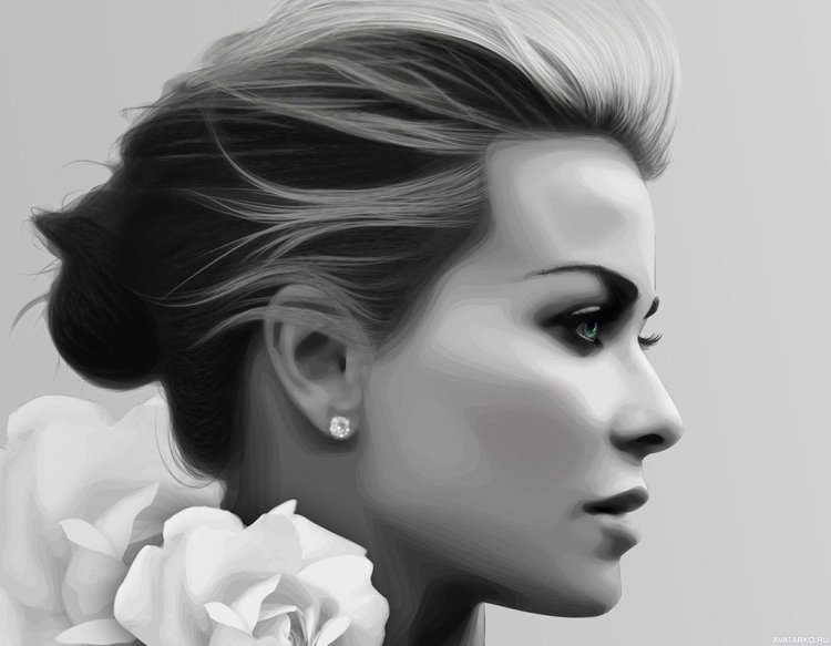 Роузи Хантингтон-Уайтли профиль лица