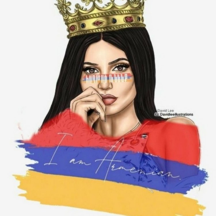 Армянская девушка рисунок