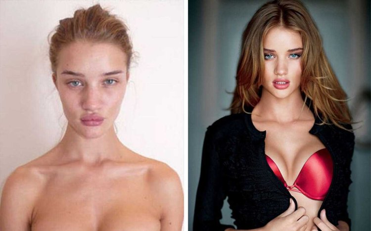 Красивый макияж до и после