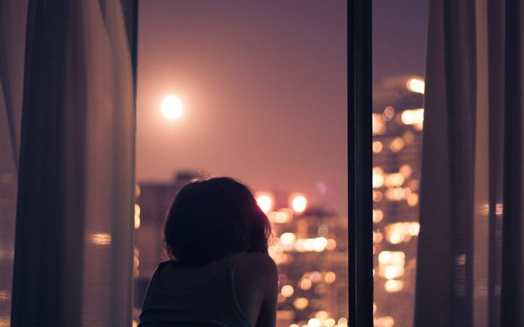 Девушка море вечер