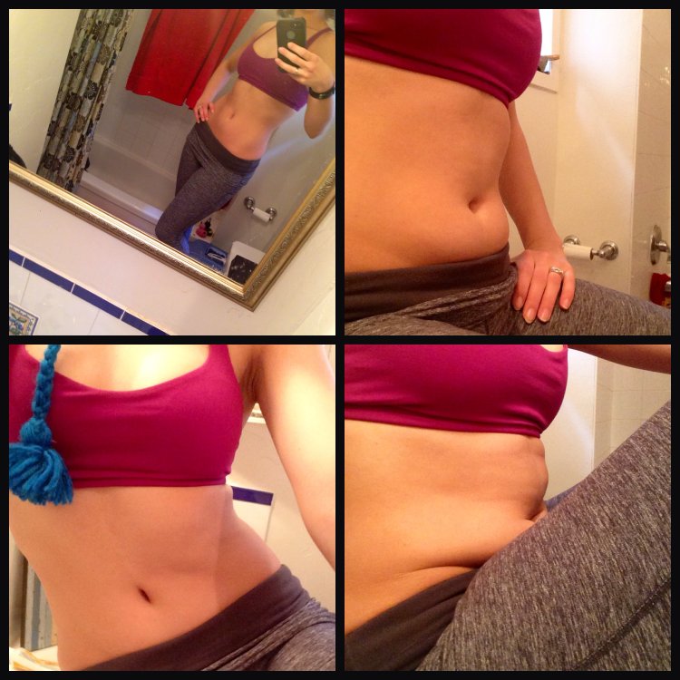 Пухленький животик у девушки