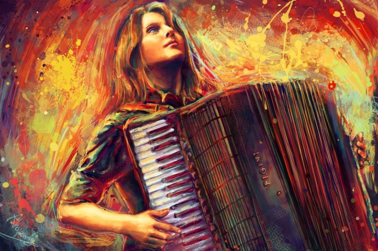 Женщина с баяном