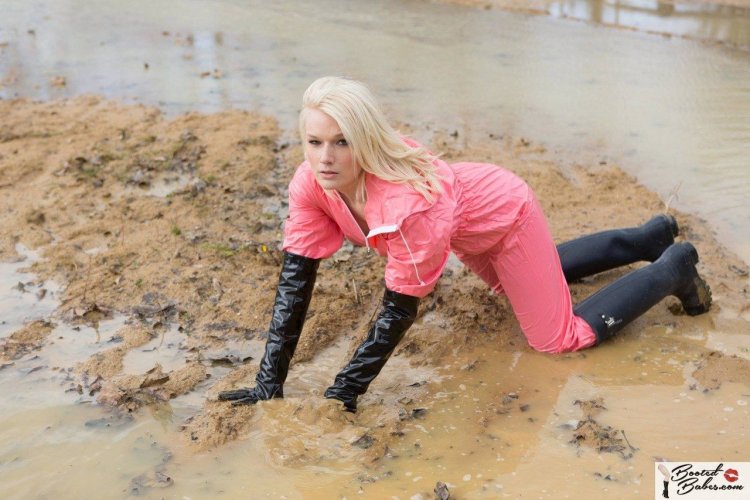 Boots in Waders in Mud