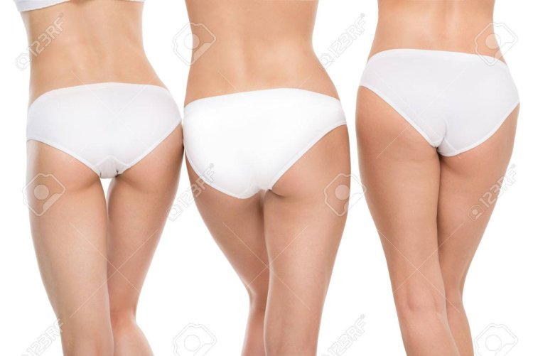 Женская фигура в белых трусах