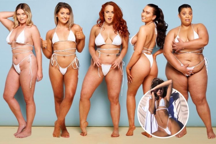 Подиум толстушки в бикини