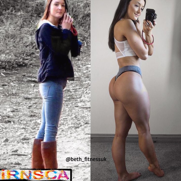 Накачанные девушки до и после