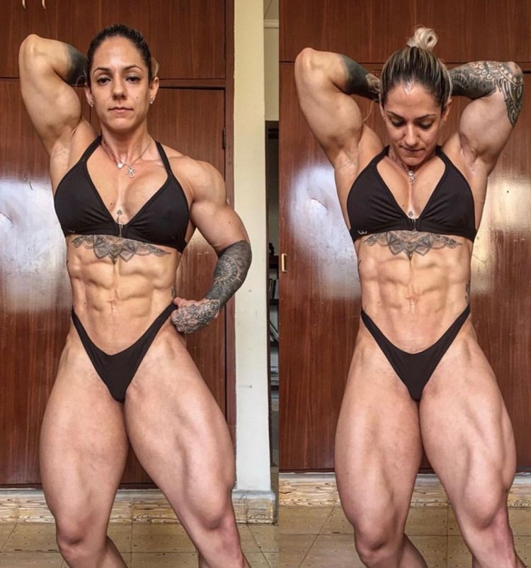 Накаченная женщина без химии