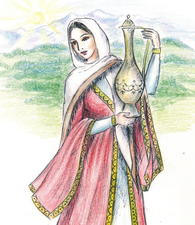Чеченская женщина рисунок