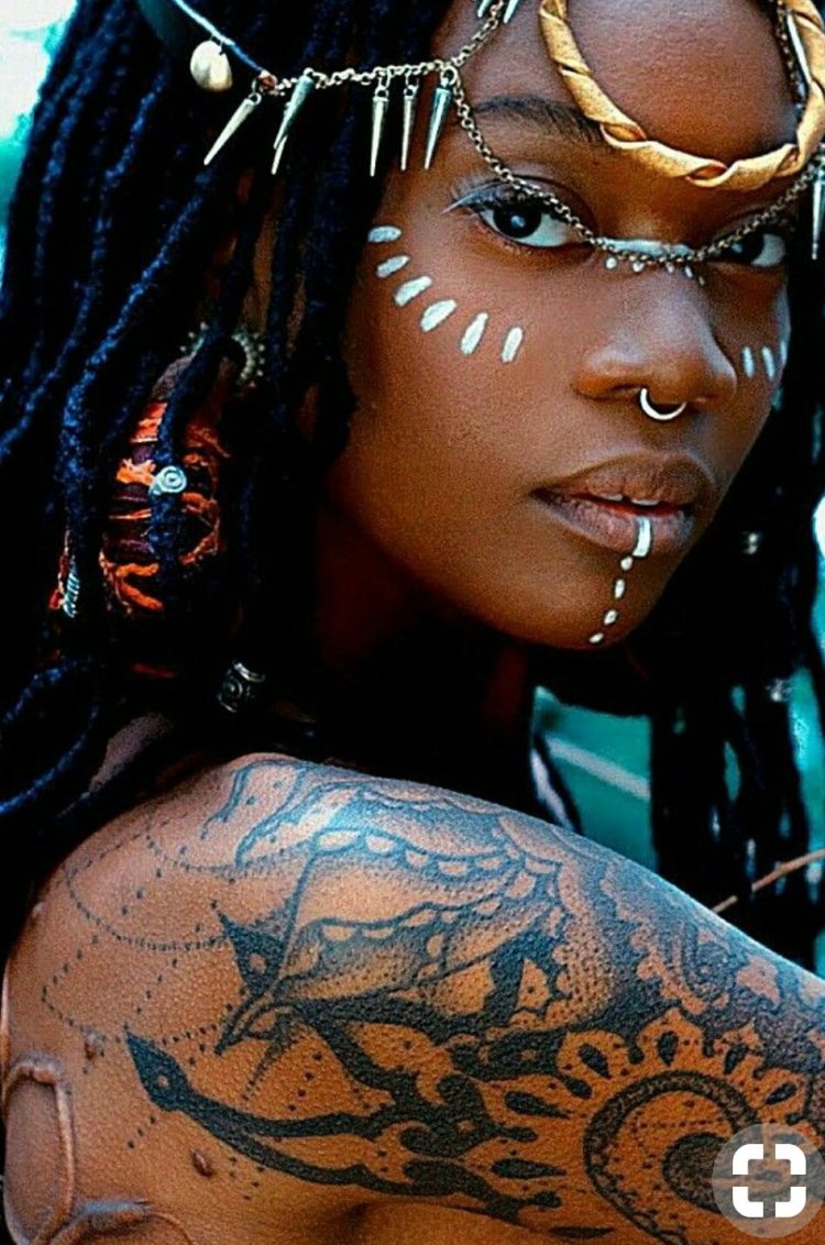 Узор лицо африканки