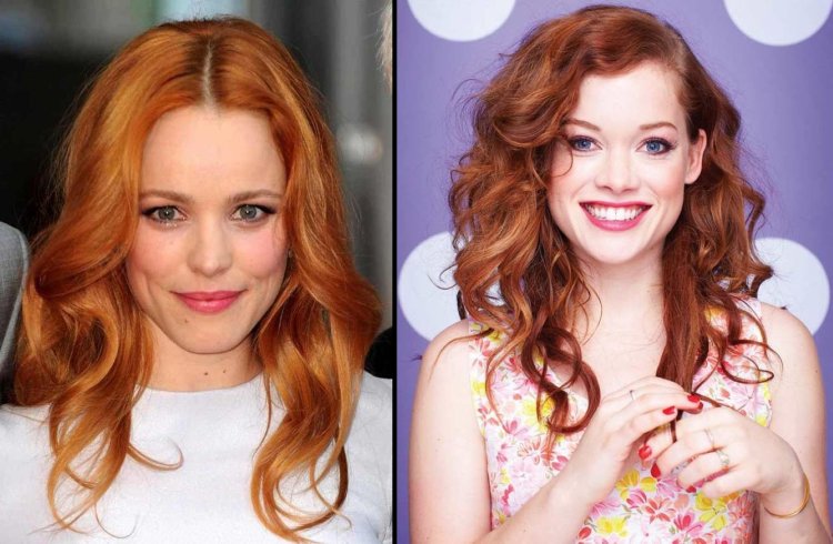 Эмма Стоун с рыжими волосами и в очках