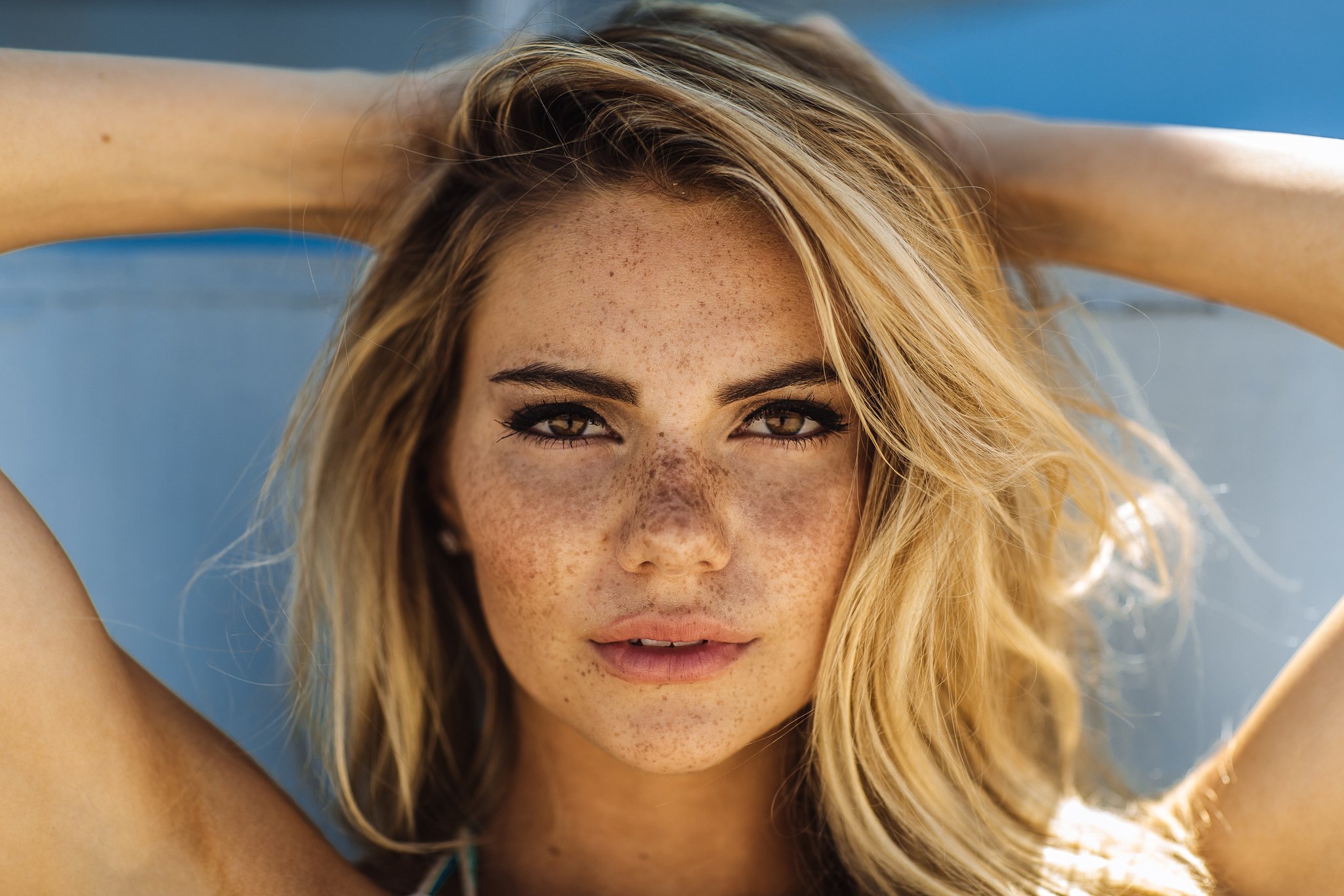 Hot Brunette With Freckles