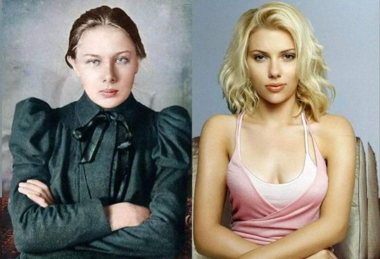 Крупская в молодости и Скарлетт Йоханссон