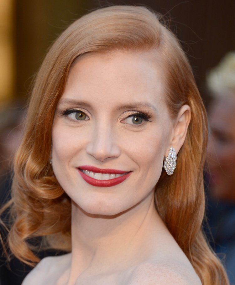 Джессика Честейн цвет волос