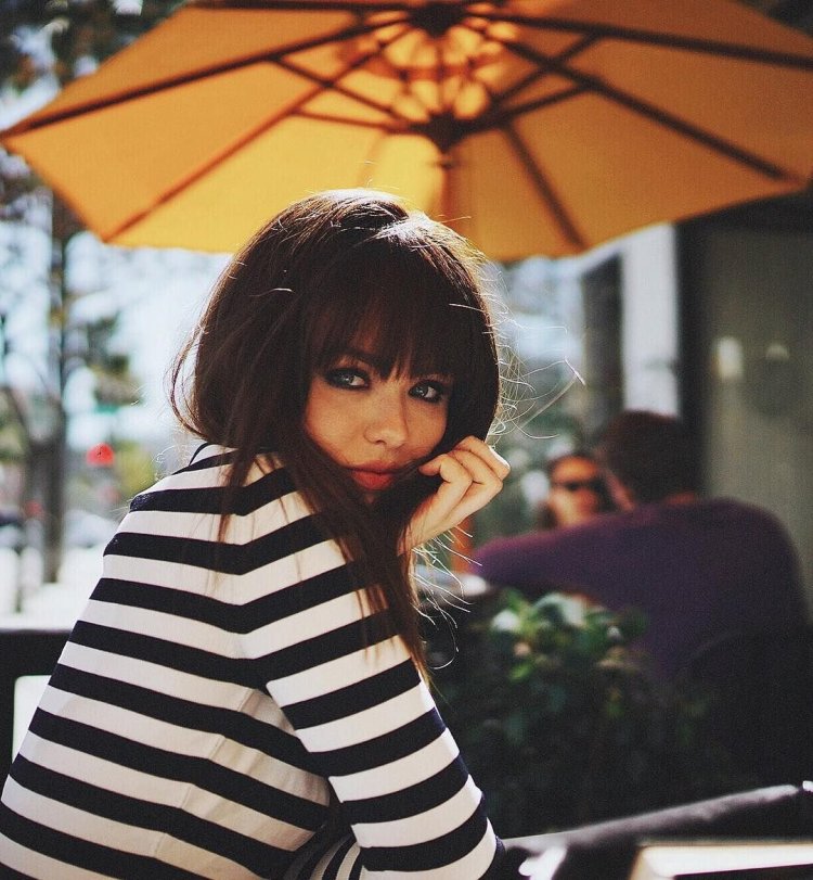 Кристина Базан с челкой